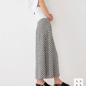 Gwyneth slip skirt in gramercy gingham linen